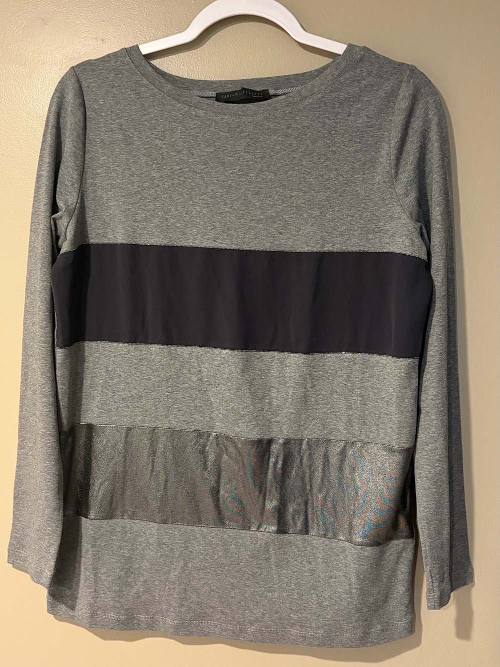 fabiana filippi metallic cotton silk lightweight top tunic blouse